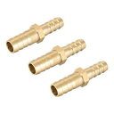 ホースIDブラスリデューサーバーブ?ホース継手ストレートコネクタカプラーアダプター 10mm x 8mmバーブ(3個)