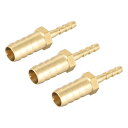 ホースIDブラスリデューサーバーブ?ホース継手ストレートコネクタカプラーアダプター 10mm x 4mmバーブ(3個)