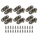 6個のヴィンテージロッククラ スプ 23 x 26mmミニスイング アームクラ スプラッチ左ラッチフックハスプ 宝石ボックススーツケースツールボックス木製ケース...