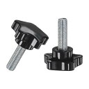 M METERXITY 2個入り スタークランピングノブ 機械/電子機器/家具/傘ベース用 M10x30mmメススレッドハンドタイトニングスクリュー マシンハン...