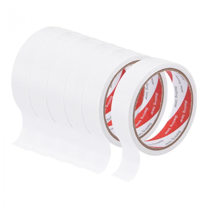 両面粘着テープ 幅25 mm 長さ10M ペーパーバッキング DIYアートクラフトスクラップブック用 10ロール