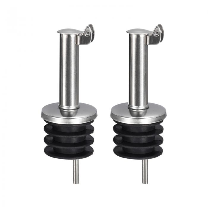 ステンレスボトル注ぎ口 自動反転 オリーブオイル注ぎ口 ワインポアラー 酒の注ぎ口 バー ビネガーボト..