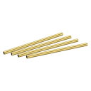 ブラス製チューブ パイプチューブ 丸い 外径5mm 壁厚さ0.5mm 長さ100mm 4個入