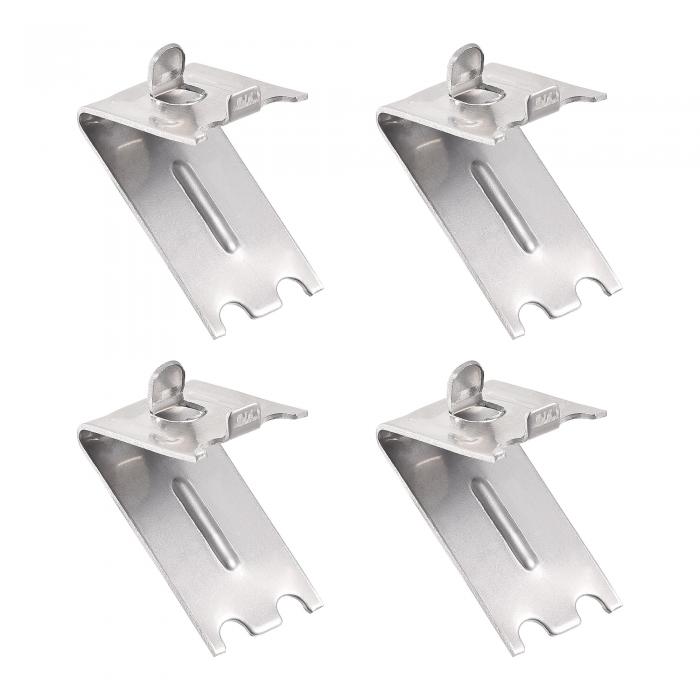 フリーザーシェルフクリップ 棚支持ブラケットスクエアバックルクリップ ステンレス鋼 1 mm厚さ 4個