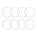 PATIKIL 10 M x 0.75 mm バドミントンラケットストリング 8個 高い柔軟性 ナイロン弦の交換 スレッドライン バドミントン修理アクセサリー ホワイト