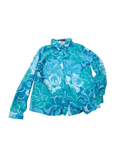 Allegra K 花柄シャツ ブラウス 長袖 おしゃれ ボタンダウン 通勤 オフィス カジュアル レディース ブルーグリーン S Allegra K 花柄シャツ ブラウス 長袖 おしゃれ ボタンダウン 通勤 オフィス カジュアル レディース ブルーグリーン S