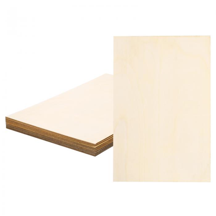 PATIKIL 290x220mm 木製パーツ 9個セット 未塗装 長方形木製カットアウトオーナメントは クリスマスパーティー クラフトプロジェクト用