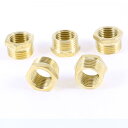 パイプコネクタ ゴールドトーン 真鍮素材 オスーメス 12 x 20mm 5個入り