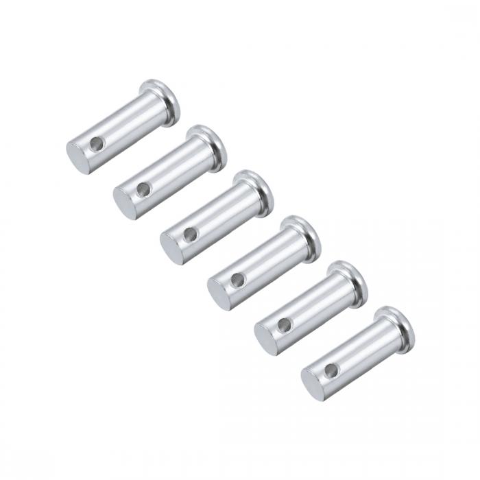 単穴クレビスピン?10mm x 25mm?フラットヘッド?亜鉛めっき固体鋼?リンクヒンジピン?6個