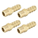 真鍮製フィッティングコネクタメトリック オス-バーブホース 8mm x M10x1(4個)