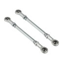 Motoforti M8調整可能なステアリングタイロッドボールジョイント 49cc電動ATVゴーカートアクセサリー用 ンション シルバートーン 2個 140MM