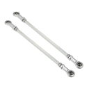 Motoforti M8調整可能なステアリングタイロッドボールジョイント 49cc電動ATVゴーカートアクセサリー用 ステアリングコラムステアリングサスペンション シルバートーン 2個 238MM