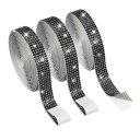 PATIKIL 6.6ヤード 13 mm ブリングラインストーンリボン 3ロール 水晶自己粘着ラインストーンリボン ダイヤモンドグリッターストリップ クラフト 車用衣料化粧 DIYデコレーション 黒