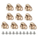 プルリングリベットスタッド ラウンドヘッド DIY用 真鍮 8x8 mm シャンパンゴールド 20個