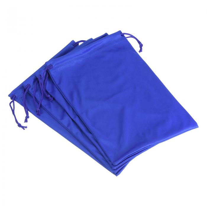 PATIKIL スキーゴーグルバッグ 4個 マイクロ繊維 スノーゴーグルケースカバー 柔らかい 収納スリーブ 巾着ポーチ サングラス メガネ 眼鏡 カメラレンズ用 ブルー