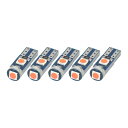 t5 led 電球 3030 3SMD Canbus ウェッジ球 メーター球 ルームランプ カーインテリアダッシュボード 計器用電球 レッド 5個