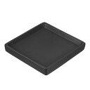 PATIKIL 植木鉢受け皿 12 cm セラミック 正方形 フラワードリップトレイ 屋内屋外用 黒