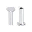 半管状リベット M3 x 10 mm アルミニウム フラットヘッド シルバートーン 100個入り