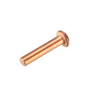 コッパーソリッドリベット ファスナー 丸いヘッド シャンク直径3 mm シャンク長さ14 mm 50個入