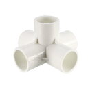 ?パイプ継手?25mmソケット?5方向?ティーフィッティングエルボ?PVC家具?PVCエルボ継手 6個入り