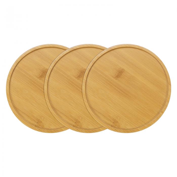 M METERXITY 3パック 竹製植木鉢受け 5.7