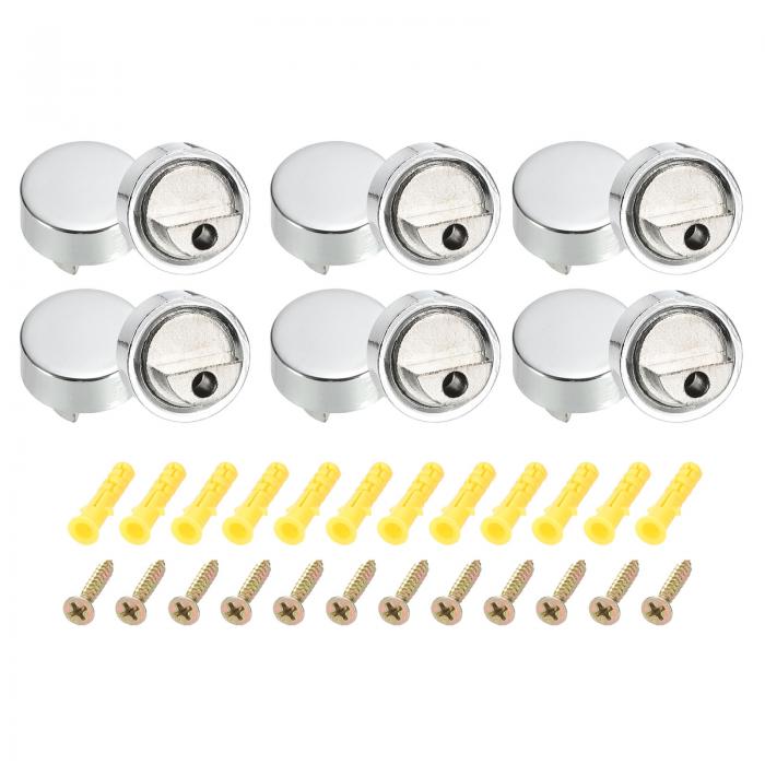 ミラークリップ ミラーフローティンググラスクリップ 6-7 mm厚さ用 浴室ミラークリップ フレームレスミ..