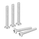 M1-0.25 x 8mm 20個 フラットラウンドヘッドスクリュー 304ステンレス鋼 プラスドライブマシンスクリュー ハードウェアファスナー 家具接続用(4)