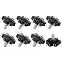 M METERXITY スタークランプノブ 8個パック 1/4-20UNC 0.47インチ (12mm) 雄ねじ手締めネジ 機械/電子機器/家具/傘ベース用 機...