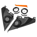 ACROPIX ホンダに対応シビック2016-2019用のインテリアフロントカードアスピーカーウィンドウAピラートリムツィータースピーカーパネルABSブラッ ク...