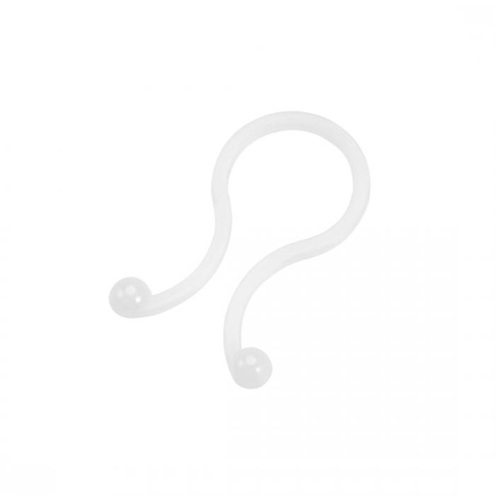 ツイストロックケーブルワイヤ ナイロン製タイ U状 空間節約 直径12.2mm ホワイト 200個入