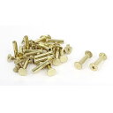 バインドネジ スクラップブック レザー 真ちゅうメッキ バインドシカゴネジポスト 5x20 mm 20個
