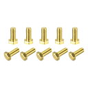 真鍮六角ボルト M5x12 mm 全ねじボルト グレード4.8 ソリッドブラス六角ボルト 機械ネジ 10個(4)