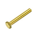ブラス製六角形ネジ ボルト フルスレッド ソリッドブラス製 マシン用 グレード4.8 5/16-18x51mm 1個入(4)