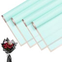 M METERXITY 20シートの花束用ラッピングペーパー 23インチのライトブルーのゴー ルドエッジBO PP防水フラワーラッピングペーパー ウェディング/...