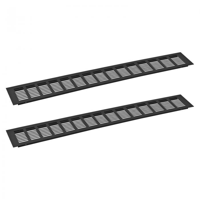 2個セットの長方形換気グリル アルミ合金メッシュエアベントカバー ルーバー付き換気カバー キャビネッ..