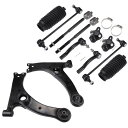 X AUTOHAUX トヨタに対応コロラ2003-2008用12個フロントサスペンションキット ロアコントロールアーム インナーアウタータイロッドエンド フロン...