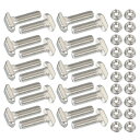 PATIKIL M8 x 28 mm Tスロットボルト、20セットの槌ヘッド付き六角フランジナットTボルトスタッドスライディングスクリュー、40シリーズアルミニ...