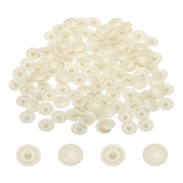 スクリューキャップ 108個12mm - プラスチック製自己攻釘用キャップカバー 直径7-8mm フラットフィリッ プススクリュー用装飾カバーホールプラグ（スノーホワイト）