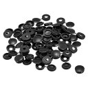 ヒンジ付きネジカバーキャップ プラスチック 折りネジスナップカバー ワッシャーフリップネジ保護カバー 5mm M3 M4 M5 ネジ用 100個入り ブラック