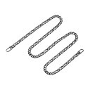 フラットチェーンストラップ 財布ストラップ アイアン製 アクセサリー バックル 代替品 バッグ用 DIY ダークグレー 長さ1000 mm