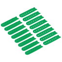 スナップバックストラップカバー 7ホール プラスチック 調整可能 ハットスナップバックル交換 キャップ補修用 8ペア入り グ リーン