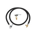 Partuto 1セット39.37インチ0.305inx32TPIユニバーサルタイヤインフレーターエクステンションチューブ車用オートバイ自転車エアポンプ延長ホースアダプタータイヤバルブ耐久性のあるナイロンブラック