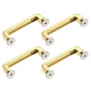 財布ストラップリング 47mm 金属シャックルバックル 取り外し可能なクラスプ ネジ付き バッグチェーンクラフトDIY交換用 ゴールドトーン 4個入り