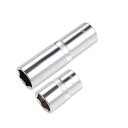 12.7mmドライブ?17mm?6ポイントソケットシャロー?ディープセットCr-Vスチール 2個