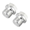 オス外六角頭プラグ?304ステンレス鋼?ソリッドスレッド 耐食 バングプラグパイプ継手 M16 x 1.5、2個