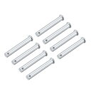 単穴クレビスピン?10mm x 70mm?フラットヘッド?亜鉛めっき固体鋼?リンクヒンジピン?8個