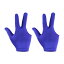 PATIKIL 3本指プールグローブ 2パック ビリヤードグローブ 左右手用 ショーグローブ プールキューグローブ シューター カロムプール スヌーカーキュースポーツ用 ブルー