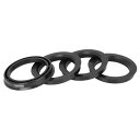 X AUTOHAUX ハブリング 72.6mm/56.6mm ホイールハブリング ハブセントリックリング ハブ中心リング 高速走行 ホイールのセンター ホイールスペーサー リングスペーサー ホイールリング 汎用 プラスチック ブラック 4個
