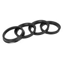 X AUTOHAUX ハブリング 67.1mm/56.1mm ホイールハブリング ハブセントリックリング ハブ中心リング 高速走行 ホイールのセンター ホイールスペーサー リングスペーサー ホイールリング 汎用 プラスチック ブラック 4個