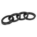 X AUTOHAUX ハブセントリックリング ホイールボアセンタースペーサー ハブリング ブラック プラスチック 4個入り 外径72.6mm 内径56.1mm